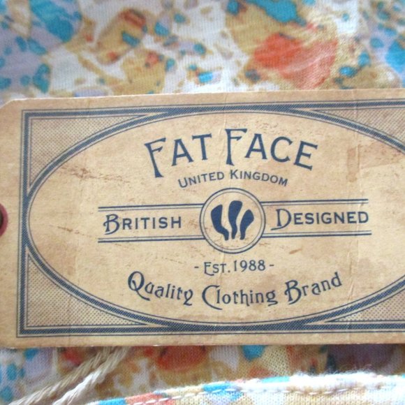NWT Fat Face Lucia Mineral Top , Short Sleeve, Shirred Top, Multicolor, Size 14 - Picture 12 of 16